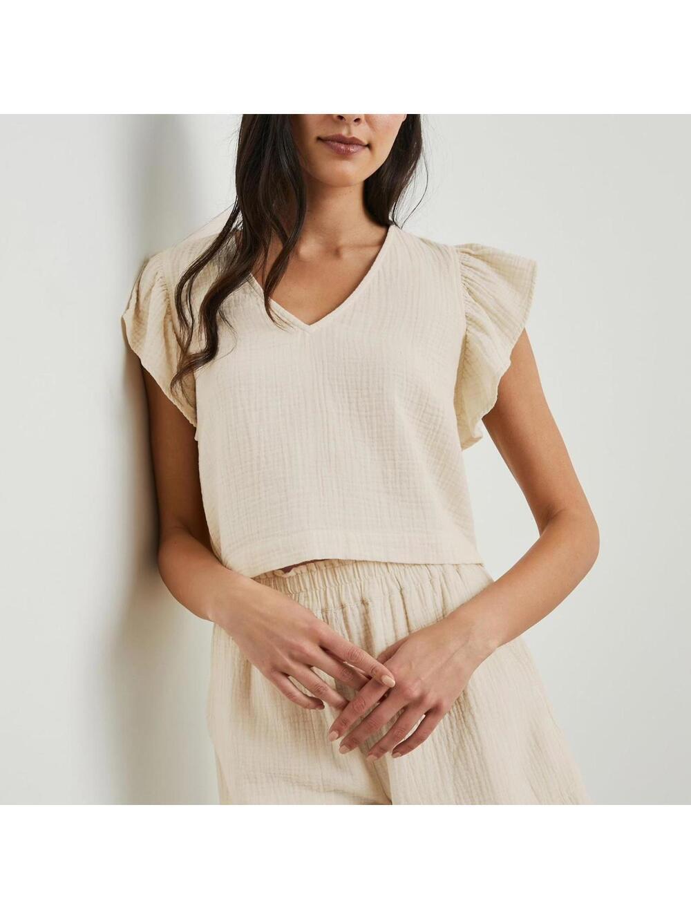 Rails matching set Miley top and Leon pant in flax Size M 100% cotton lounge